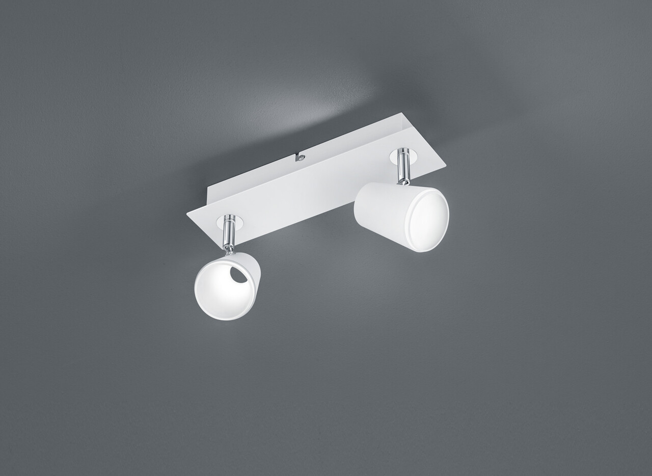 Plafoniera Narcos, TRIO, 28.5x9.5 cm, 6.5W, 2x SMD, metal, alb mat - imagine 3